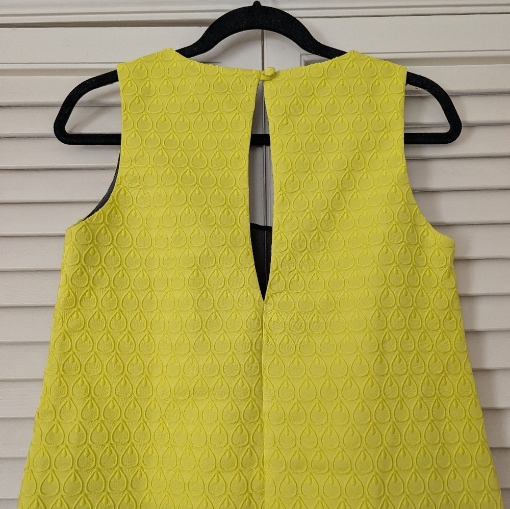 Asos Bright Yellow Textured Print Mini Dress - Picture 8 of 9